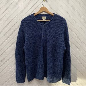 L.L. Bean Thick Knit Henley Sweater